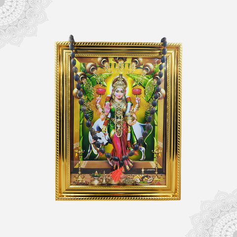 Vastu Grihalakshmi Gold Frame with Lotus Bead Malai (54+1 beads)