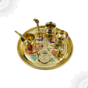 Peacock Thali Set (8 pieces)