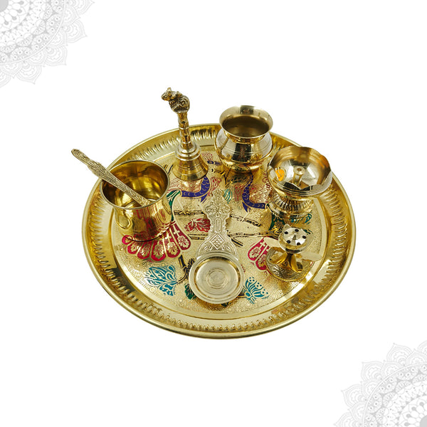 Peacock Thali Set (8 pieces)