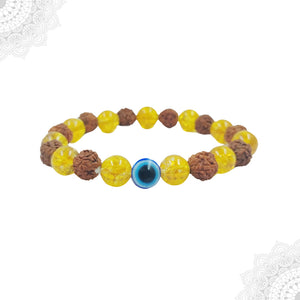 Citrine and Rudraksha Bracelet