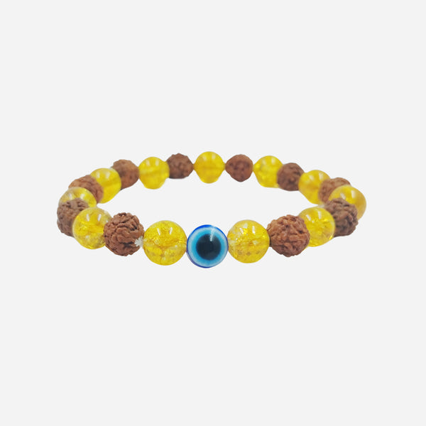 Citrine and Rudraksha Bracelet