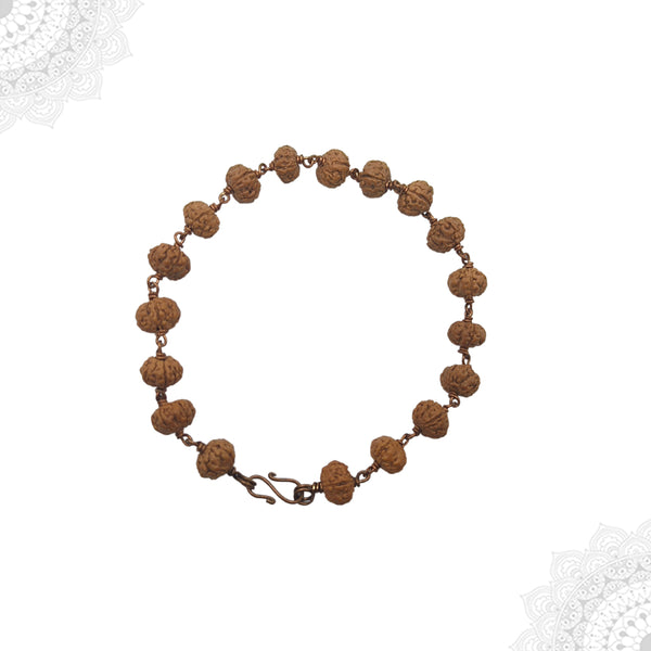 Five face Rudraksha copper Bracelt